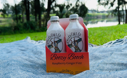 CHEEKY GOAT CO Boozy Booch RASPBERRY GINGER FIZZ 12 PK
